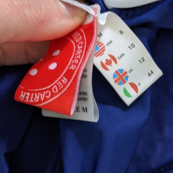 Navy blue w/ multi color braid detail bathing suit - Picture 4 of 4